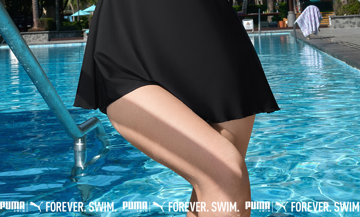 PUMA Women's One-Piece Skirted Swimsuit High-Waist Tummy Control Slimming Swimwear for Hot Springs Vacation Beach 4