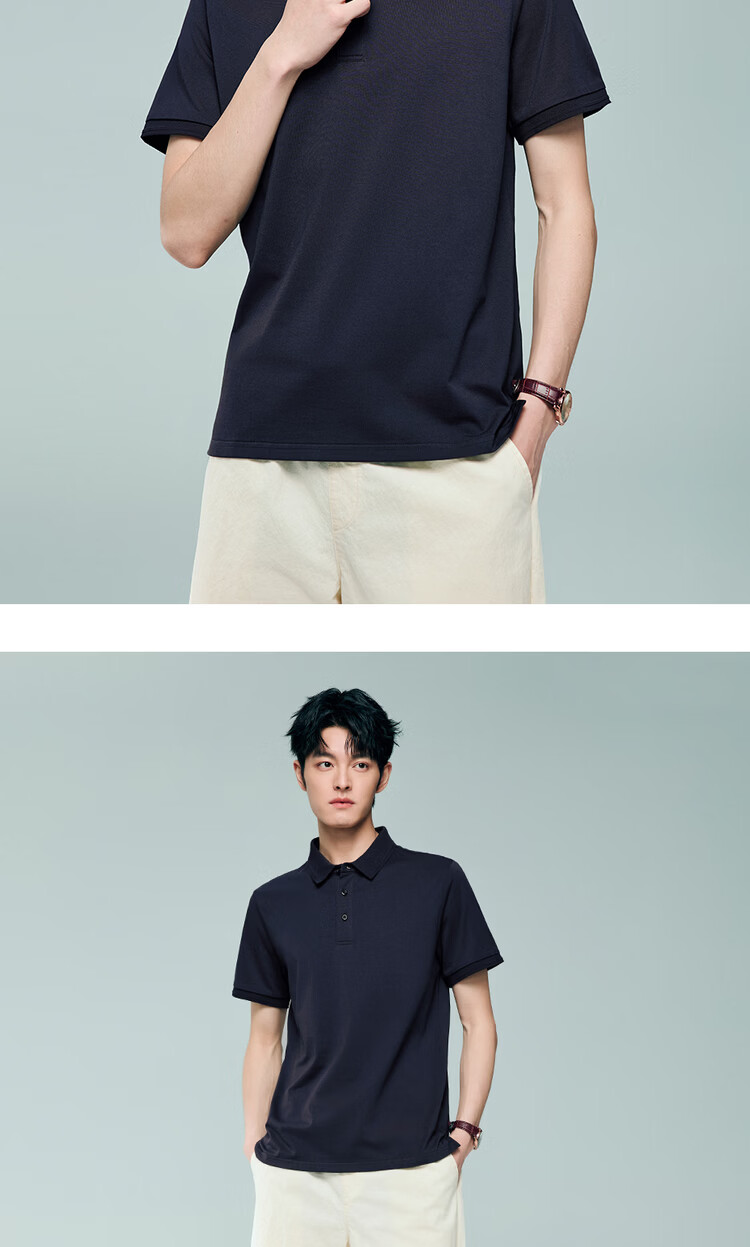 Giordano Men's Comfortable Antibacterial Polo Shirt New Black Technology Cooling Jacquard Short Sleeve Collar Top 13016233 17
