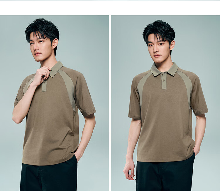 Giordano 2026 Summer High-Tech Moisture-Wicking Color-Block Raglan Short Sleeve Polo Shirt Men 13016228 16