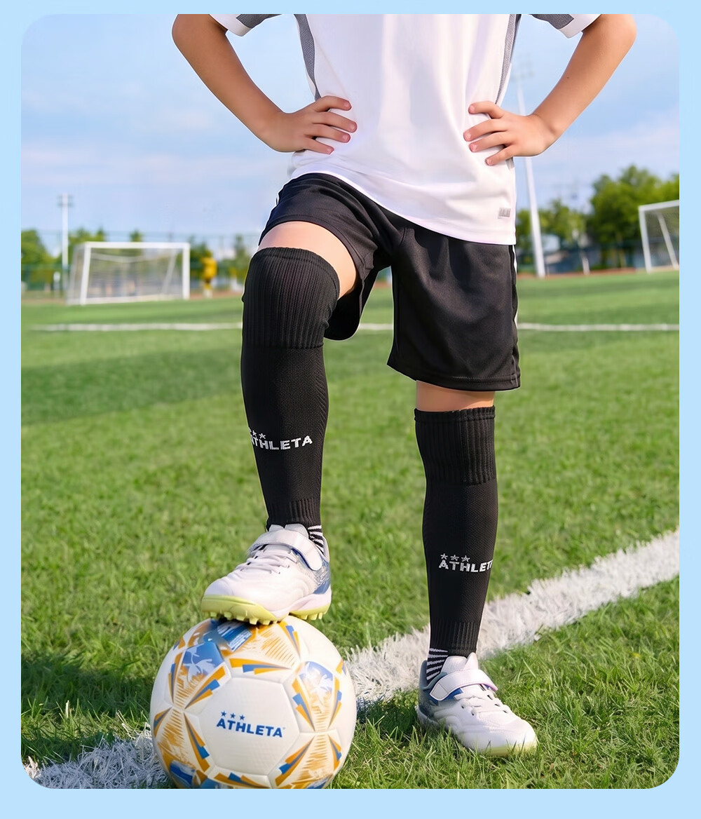 ATHLETA Kids Soccer Over-the-Knee Socks Non-Slip Cushion Towel Bottom Boys Girls Youth Training Socks 12