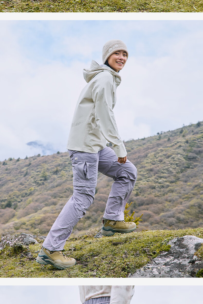 BEIN SPACE Summer New Women's Hiking Durable Water-Repellent Detachable Outdoor Long Pants Mountaineering Pants A080 Moon Shadow Gray L 20