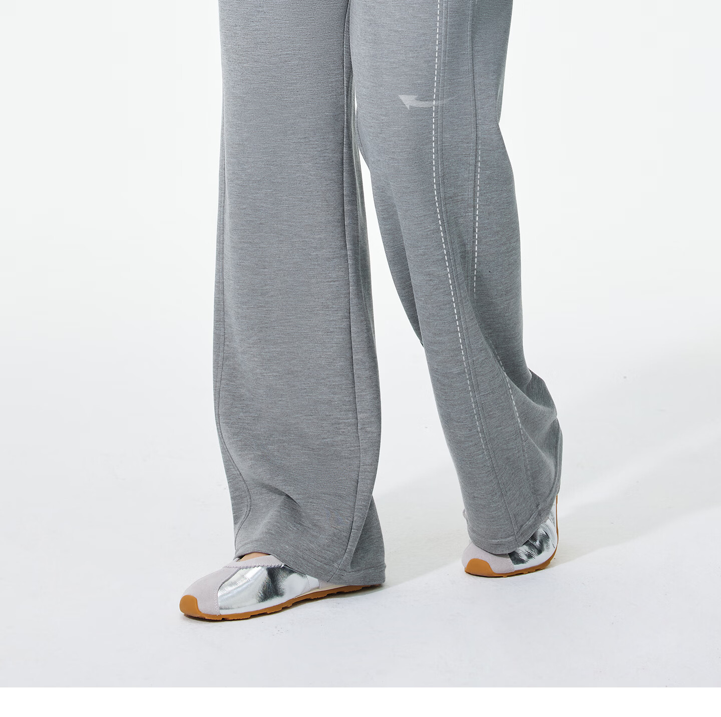 Guniangjia Straight-Leg Casual Wide-Leg Pants White Women's Spring Summer Soft Thin Plus Size Loose Trousers 11