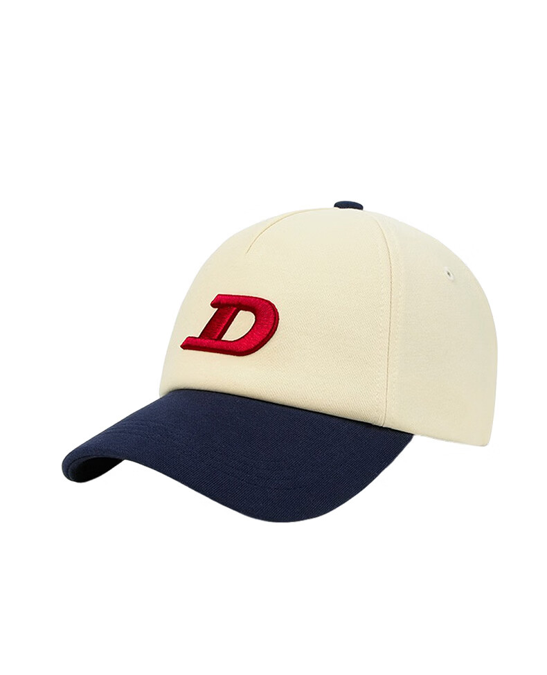 Dickies New American Style Colorblock Letter D Baseball Cap Unisex Soft Top Face-Flattering Embroidered Outdoor Duckbill Hat White 16