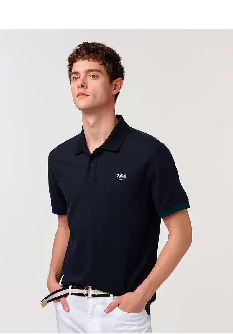 HAZZYS Men's Summer PHIZ Cool-Feeling Short-Sleeve POLO Shirt ASTZE0CBI23, Navy Blue NV, 3XL (190/108A) 14