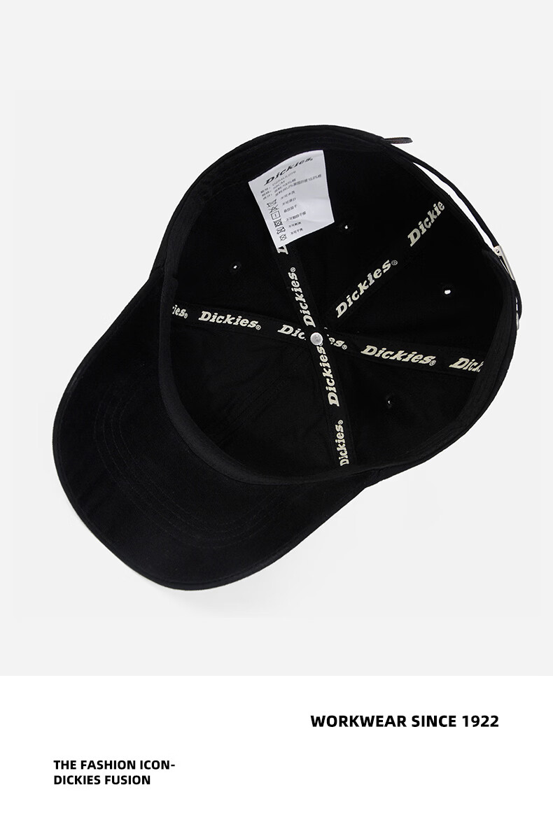 Dickies New Unisex Baseball Cap Large Head Size Slimming Letter Line Versatile Sun Protection Outdoor Blue Duckbill Hat 12