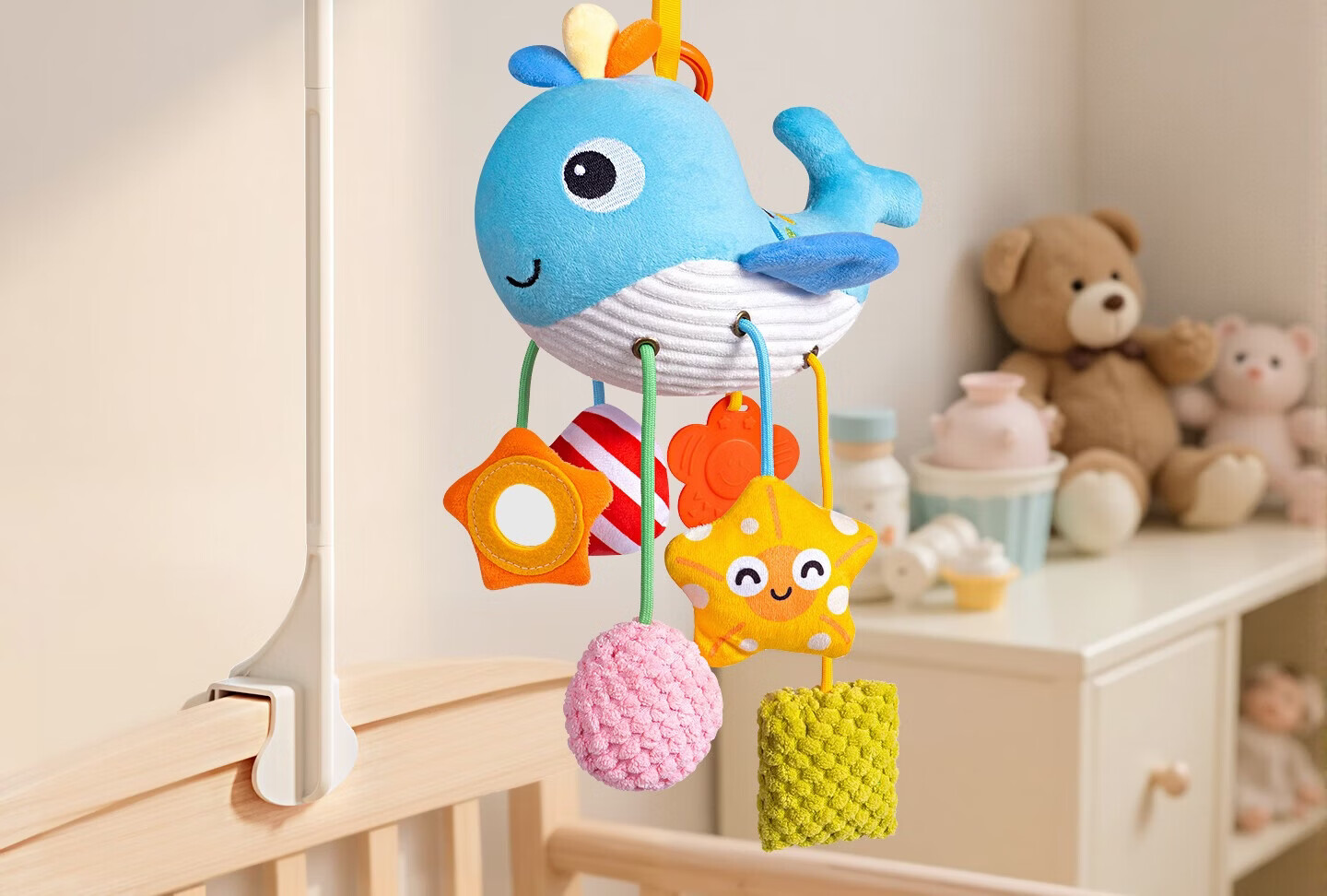 Yisrui Bed Bell Stand Hanging DIY Bracket Rod Clamp for Stroller Diaper Table Crib Headboard Accessories 2