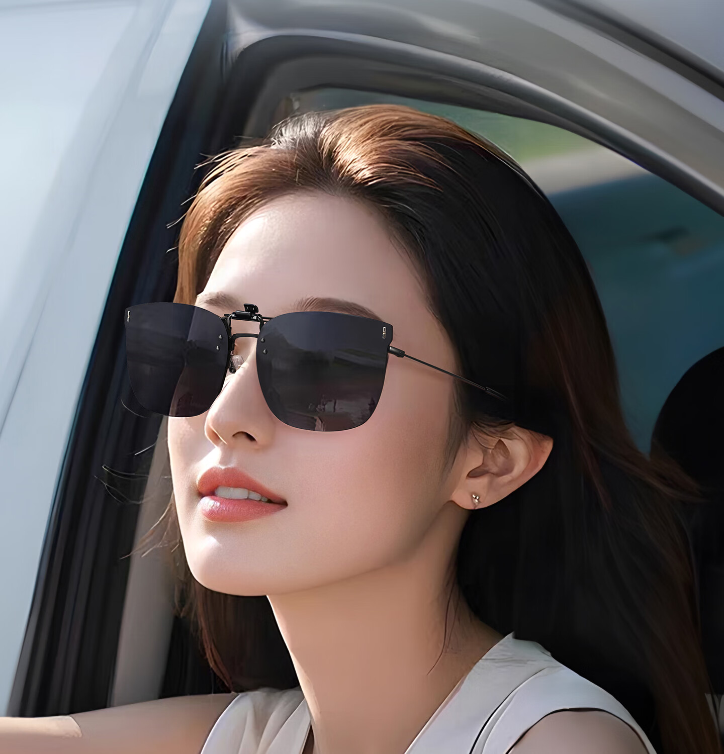 CAPONI Polarized Clip-On HUD Display Sunglasses UV Protection Driving Glasses for Men and Women 3