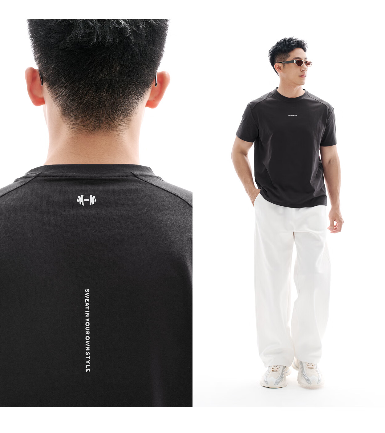 MUSCLE DOG Muscle Dog [Body Sensation Boost T-Shirt] 2026 New Quick-Dry Antibacterial Short Sleeve T-Shirt for Men Sports Training Fitness Top 39