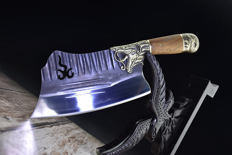 楚家刀龙泉市手工锻打家用商用斩骨刀斧头剁骨大砍骨刀加厚排骨刀厨房