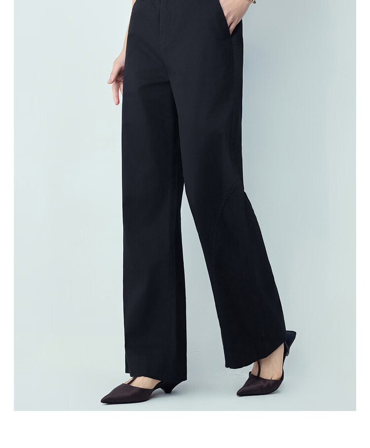 Giordano Women's Pants 2026 Summer New Bone-Breaking Casual Mid-Waist Stretch Cotton Flared Trousers 13416312 6