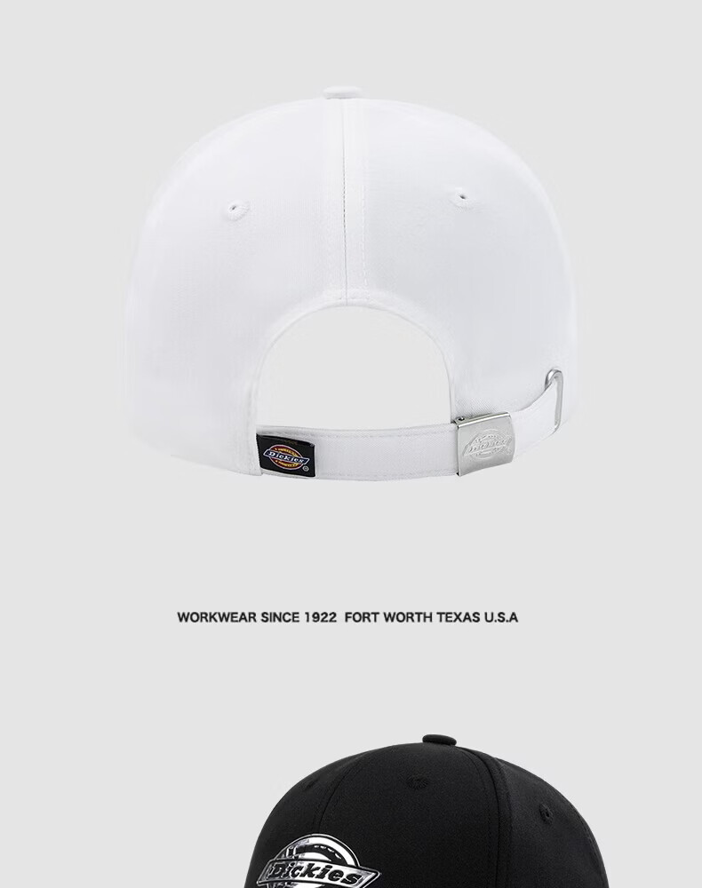 Dickies American Style Hard Top Baseball Cap Unisex Large Head Size Slim Face Deep Brim Four Seasons Sun Protection Duckbill Hat Navy Blue 15