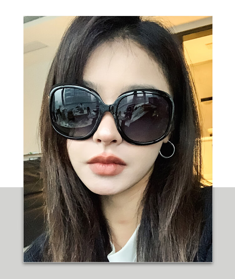 MT·MIT Women's Sunglasses Large Frame Slimming Polarized Driving Sunglasses Black 3