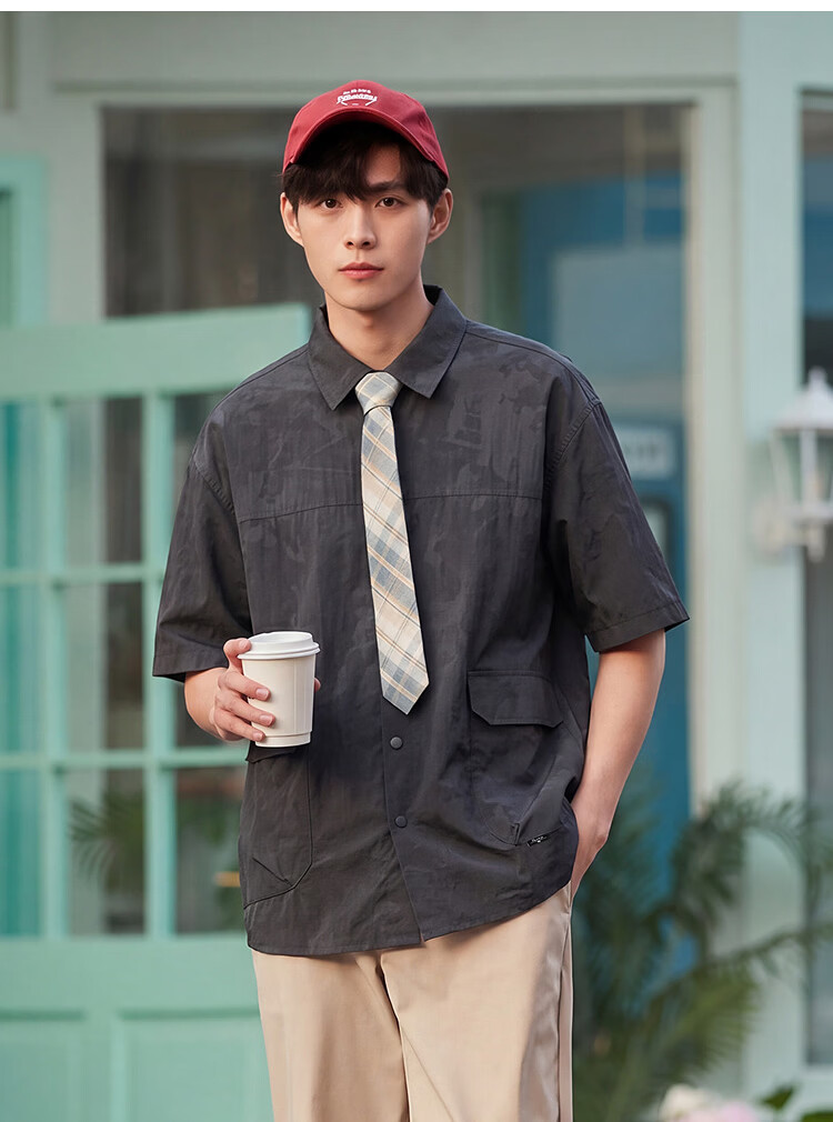 Semir Wang Anyu Marcus Collaboration Men's Short Sleeve Shirt 2026 Summer New UPF50 Sun Protection Top 30