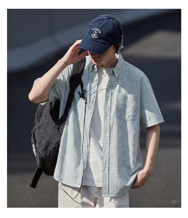 TonLion 2026 Spring Summer New Men's Short Sleeve Striped Casual Loose Business Shirt 8