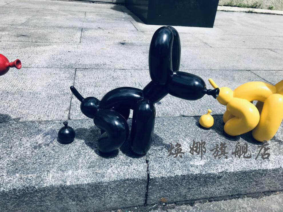 卡通狗雕塑摆件杰夫昆斯jeffkoons便便气球狗狗系摆件雕塑北欧ins潮流
