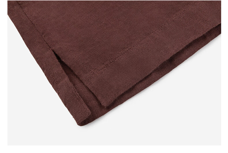 GANT Yuanye Shirt Spring Summer Women's Loose Short Sleeve Linen Shirt Vintage Style Coffee Color M 14
