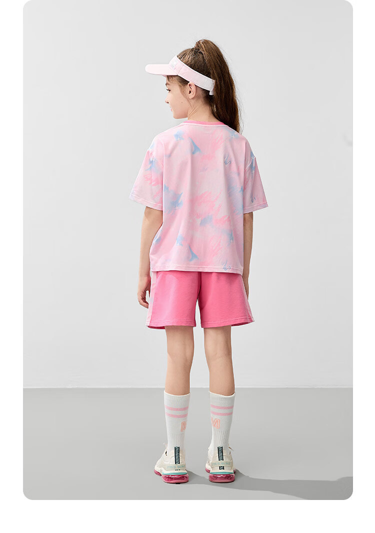 Disney Kids Boys and Girls Sports Set Children's Short Sleeve Two-Piece Summer Casual Outfit Dreamy Blue-Purple Tie-Dye Size 140 30