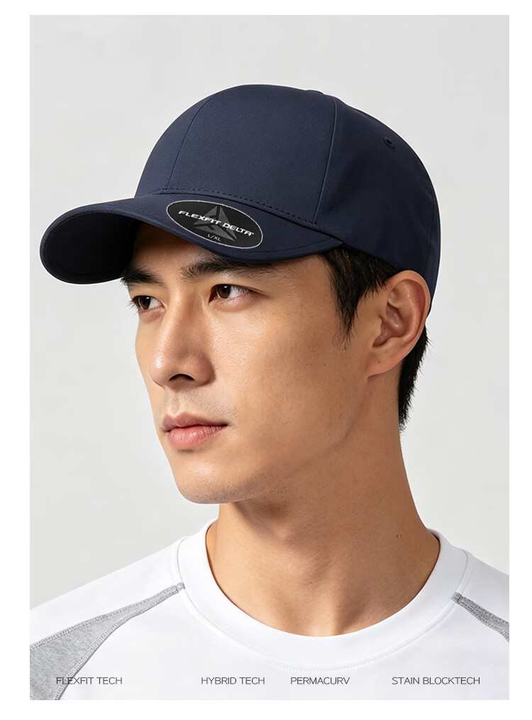 FLEXFIT DELTA180 Celebrity Edition Large Head Baseball Cap Outdoor Sun Protection Full-Coverage Duckbill Hat 2XL 12