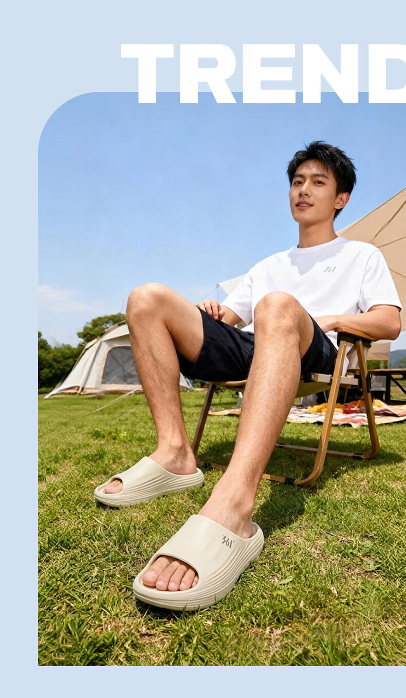 361° Feigo Men's Thick-Soled Sports Slippers Summer Non-Slip Soft Sole Outdoor Beach Sandals for Youth 12