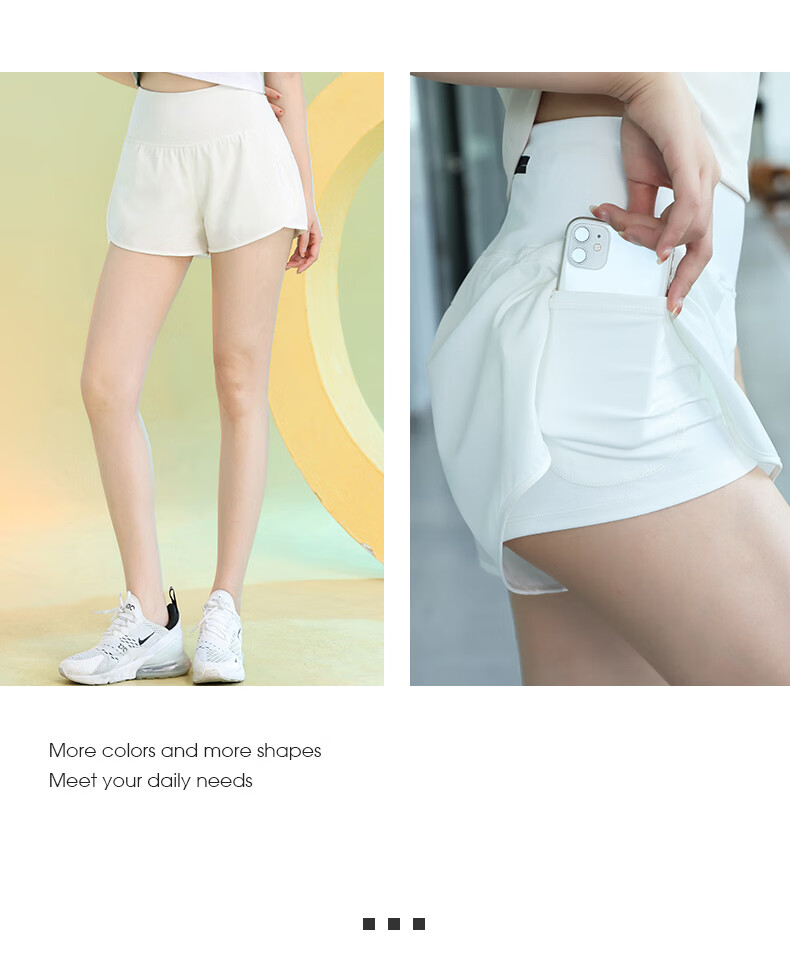 Baisirun Summer Sports Running Shorts for Women with Back Pocket for Phone Quick-Dry Training Straight Fitness Yoga Pants 15