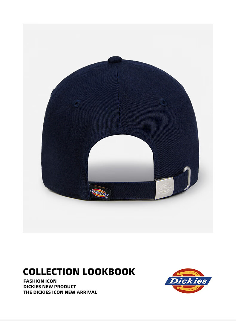 Dickies New Retro Baseball Cap Unisex Soft Top Pure Cotton Duckbill Hat Navy Blue 28