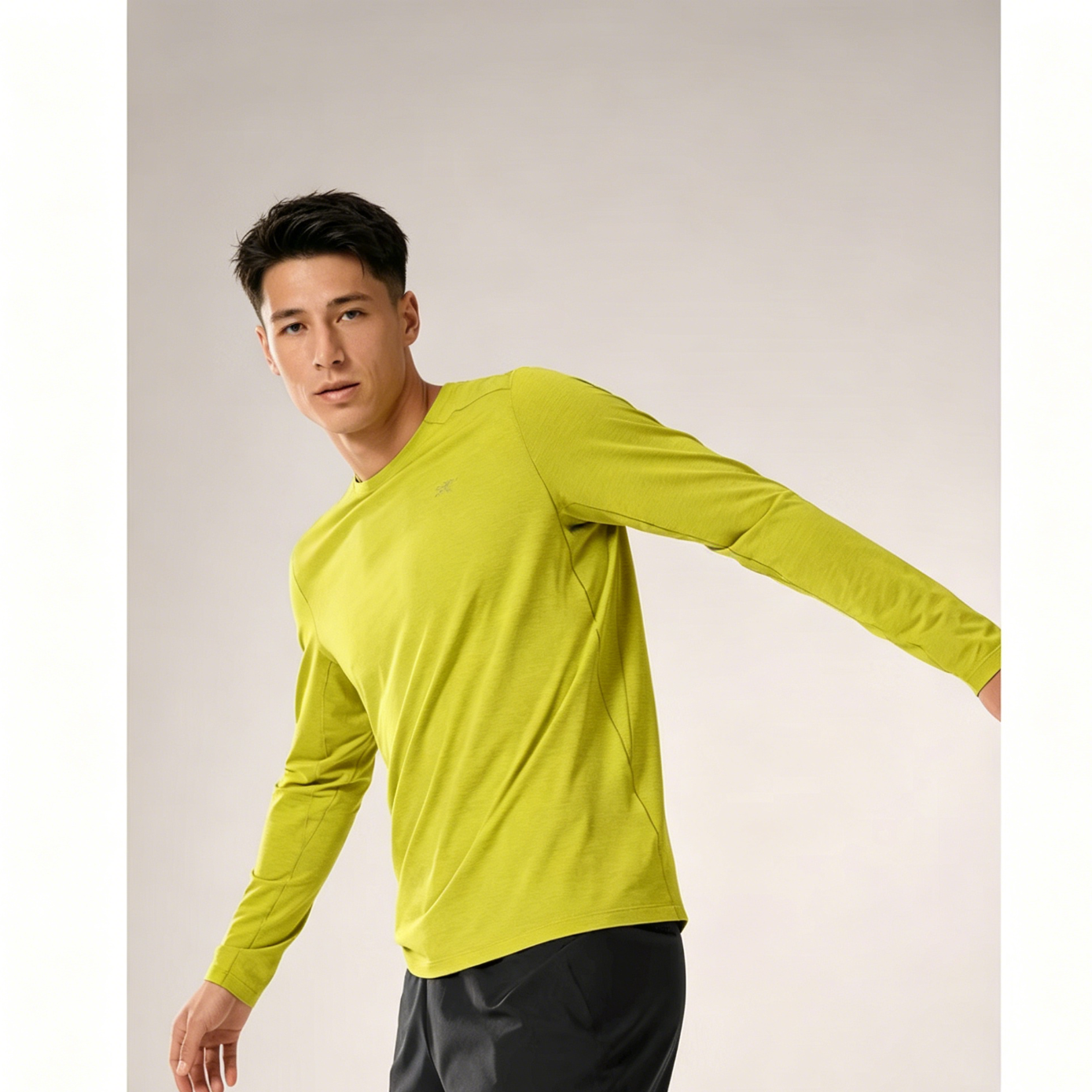 ARC'TERYX CORMAC CREW Comfortable Men's Quick-Dry Long Sleeve Crew Neck T-Shirt Luminous Green XL 8