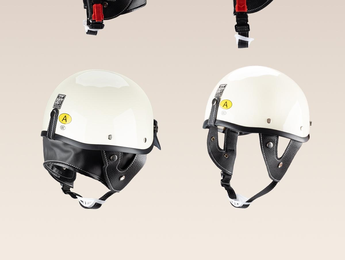 CYCKING New National Standard 3C Certified Motorcycle Helmet Unisex Electric Vehicle Retro Half Helmet Four-Season Universal Safety Cap 15
