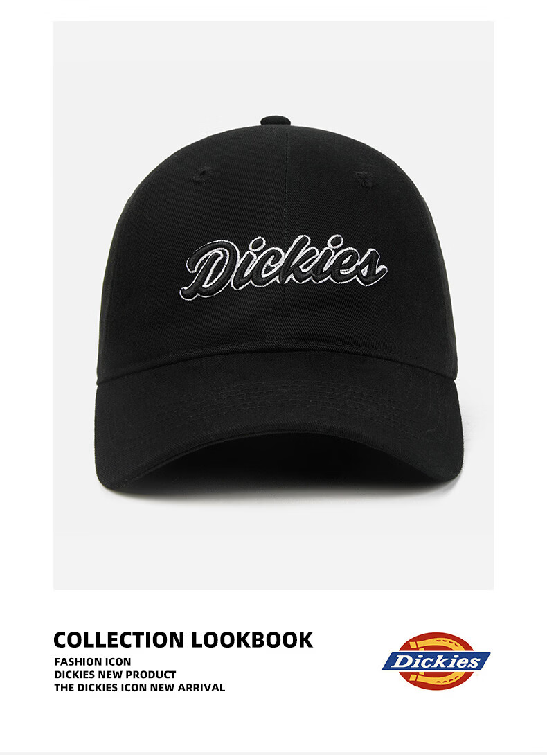 Dickies New Retro Baseball Cap Unisex Soft Top Pure Cotton Duckbill Hat Navy Blue 21