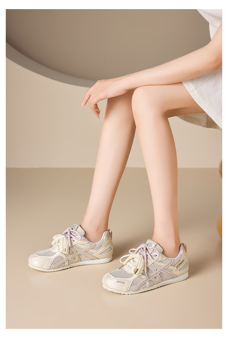 La Chapelle Summer New Breathable Mesh Flat Shoes for Women Sweat-Absorbing Non-Stuffy Non-Slip Sports Shoes Champagne Color Size 36 15
