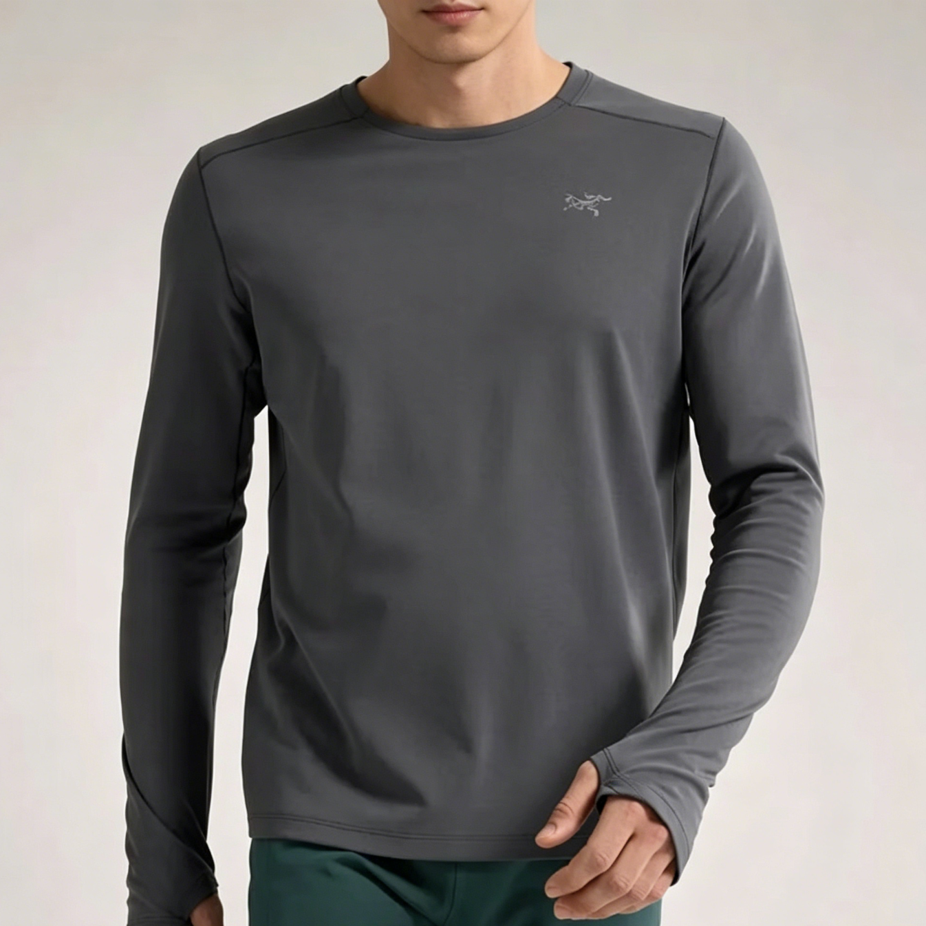 ARC'TERYX CORMAC HEAVYWEIGHT LS Men's Long Sleeve T-Shirt in Carriage Gray XL 7