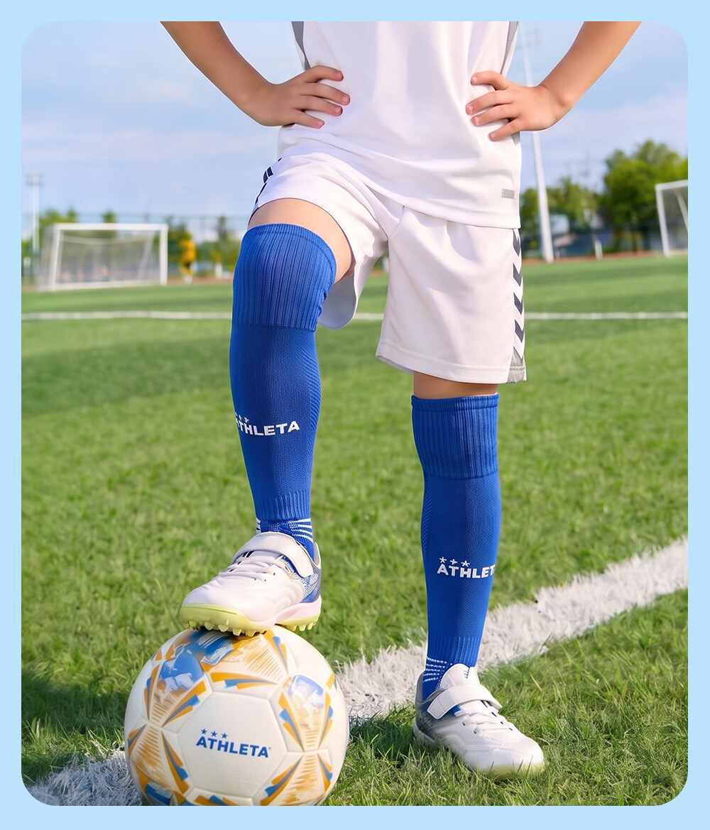 ATHLETA Kids Soccer Over-the-Knee Socks Non-Slip Cushion Towel Bottom Boys Girls Youth Training Socks 14