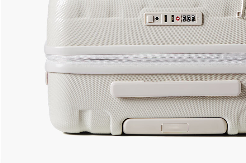 Hanke Expandable Luggage Women Trolley Large Capacity Men Carry-On Suitcase 20 Inch Ivory White Side Opening 31