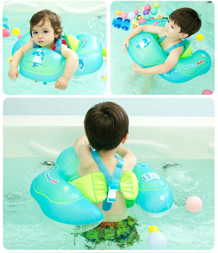 SwimmingBaby Baby Swimming Float Infant Anti-Slip Underarm Ring Newborn Inflatable Swim Seat Anti-Tip Ring 10
