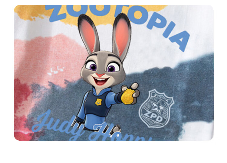 Disney Zootopia Girls' Short Sleeve T-Shirt Judy Print Cotton Pink Size 110 6