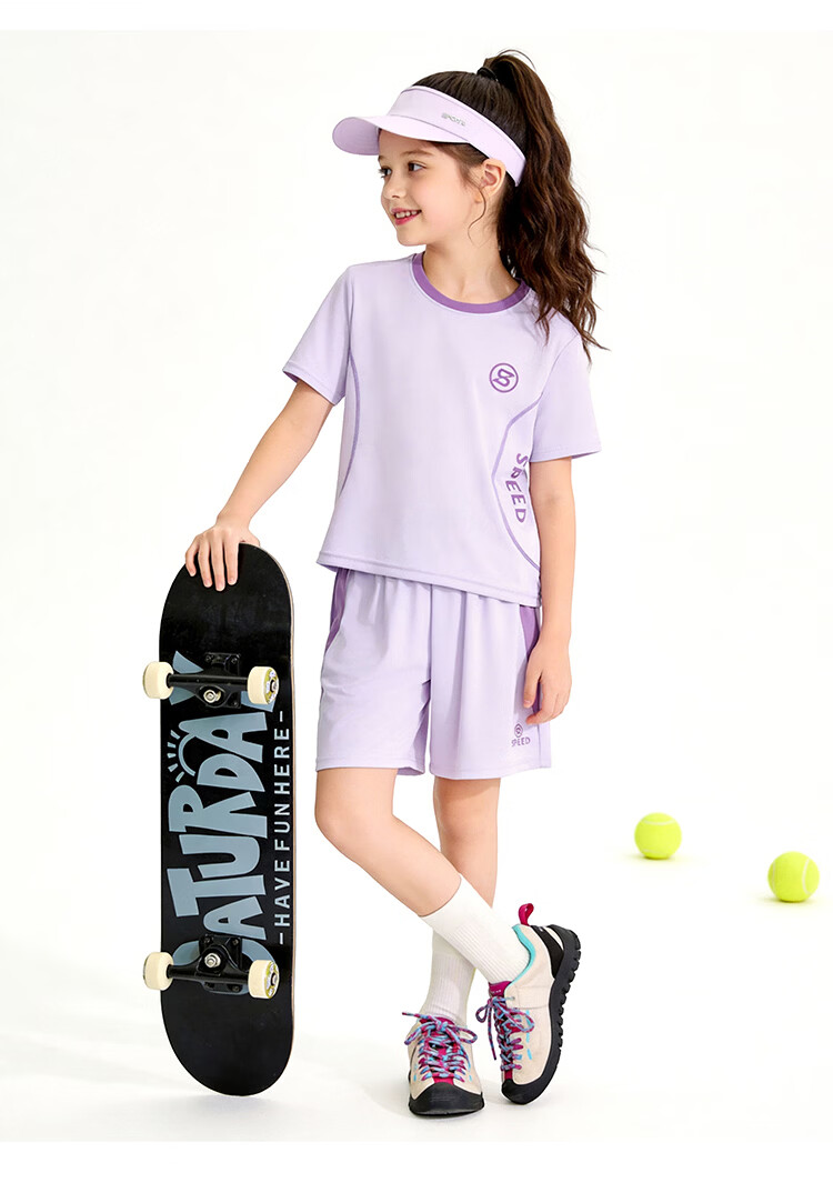 Yuzhaolin Kids Quick-Dry Sports Set Boys and Girls Summer 2027 New Breathable Short Sleeve and Shorts Two-Piece Set 24