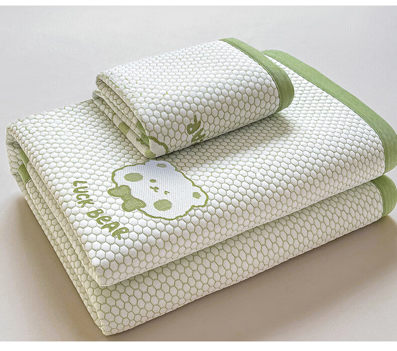 MiiOW Summer Ice Silk Cooling Mat 1.8x2m Ice Bean Cooling Mat Class A Baby-Friendly Double Cooling Bed Sheet Soft Mat Machine Washable 14