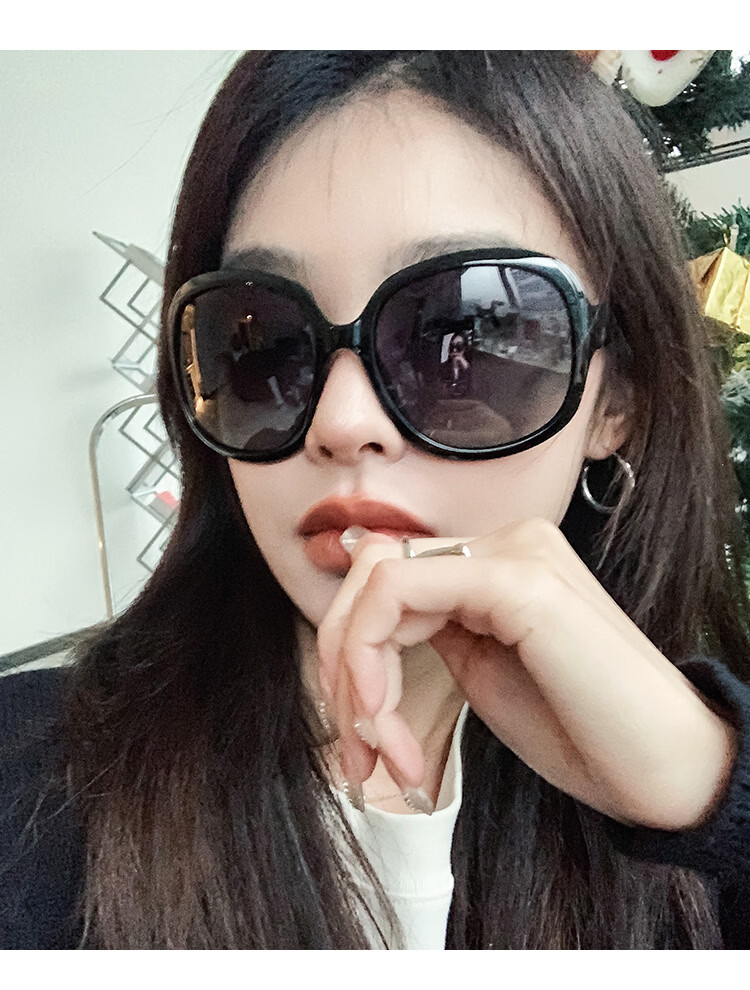 MT·MIT Women's Sunglasses Large Frame Slimming Polarized Driving Sunglasses Black 8