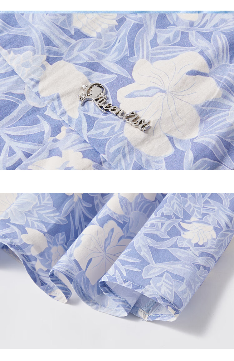 Disney Girls Summer Thin Flutter Sleeve Princess Dress 2026 New Chinese Style Floral Dress for Girls 18