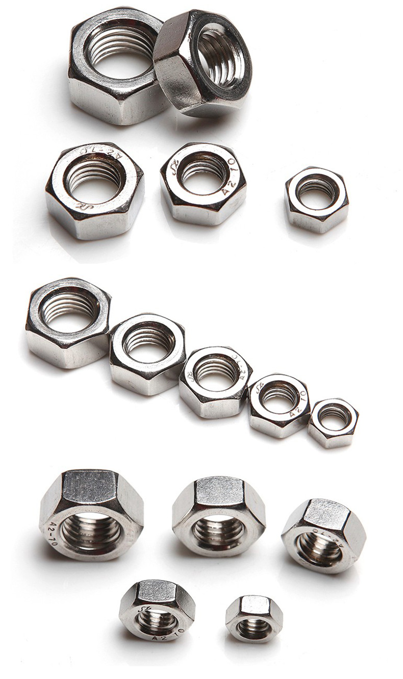 304 316不锈钢六角螺母 反牙细牙螺丝母美制螺帽美标六角螺丝帽 6#-32