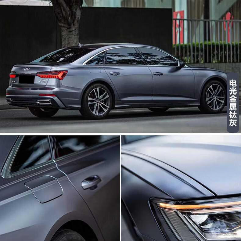 汽车改色膜电光金属黑武士战斗灰全车膜整车身贴膜哑光改装饰 电光