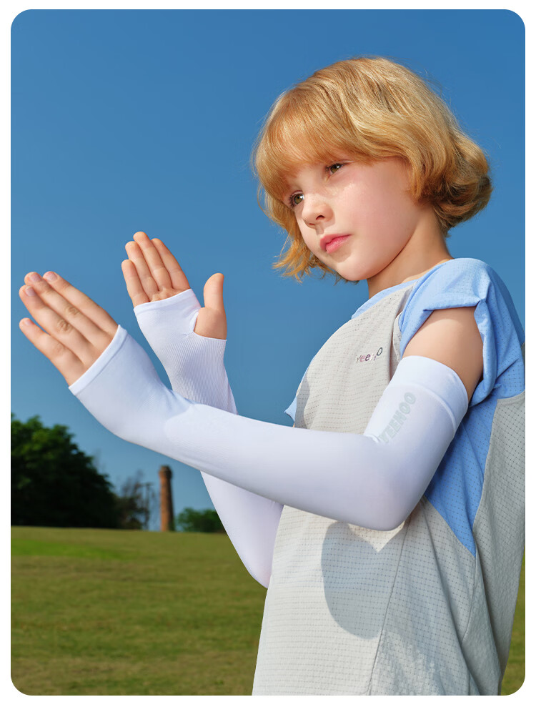 YEEHOO Kids Sun Protection Sleeves UPF50+ UV Protection Summer Ice Sleeves 2 Pairs 19