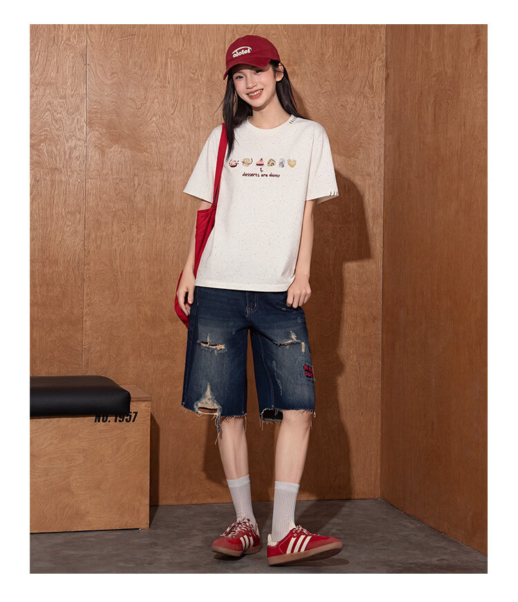 TonLion 2026 Summer New Short Sleeve T-Shirt for Women Youthful Stylish Student Korean Early Spring Chic Loose Fit 3