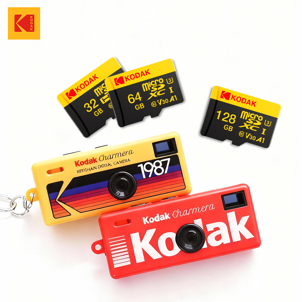 KODAK Camera TF Memory Card V30 High-Speed Micro SD Flash Card 64GB for Mini Liplay/Evo Fujifilm Instax Blind Box Camera 7