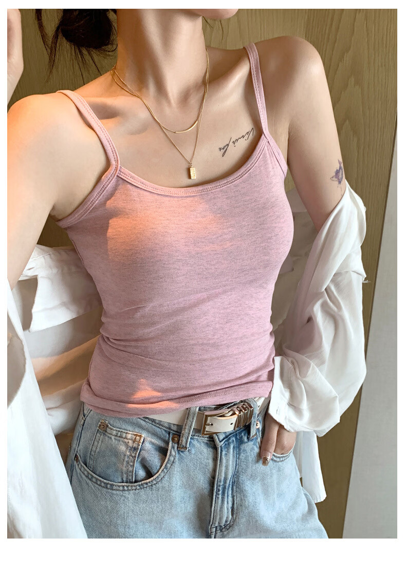 Langsha Snowflake Camisole Vest Women Summer Sexy Inner Wear 2026 New Slim Fit Simple Versatile Basic Top 21