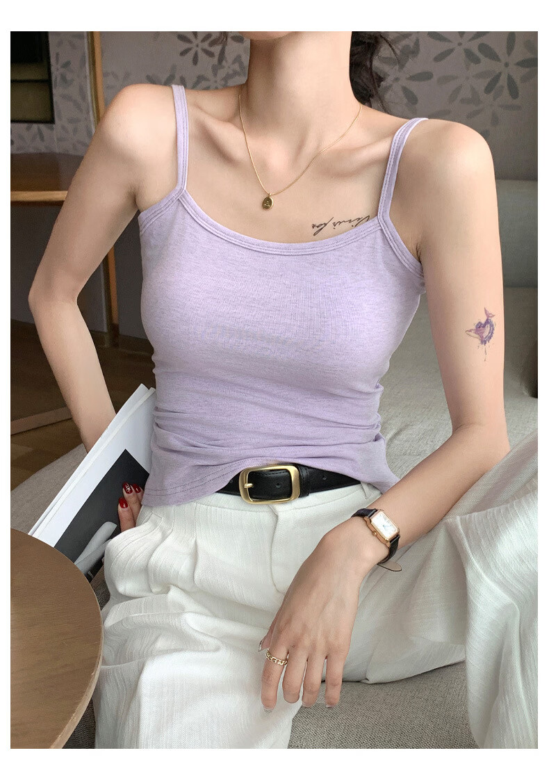 Langsha Snowflake Camisole Vest Women Summer Sexy Inner Wear 2026 New Slim Fit Simple Versatile Basic Top 17