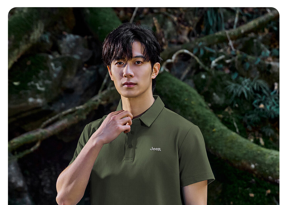 JEEP Men's Short Sleeve Polo Shirt Summer Sun Protection Breathable Collar T-Shirt Business Casual Top 2026 Summer New Arrival 21