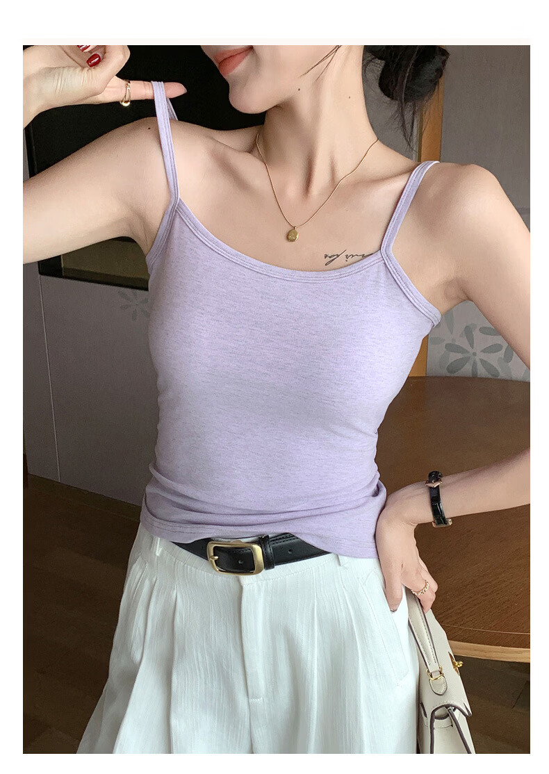 Langsha Snowflake Camisole Vest Women Summer Sexy Inner Wear 2026 New Slim Fit Simple Versatile Basic Top 16