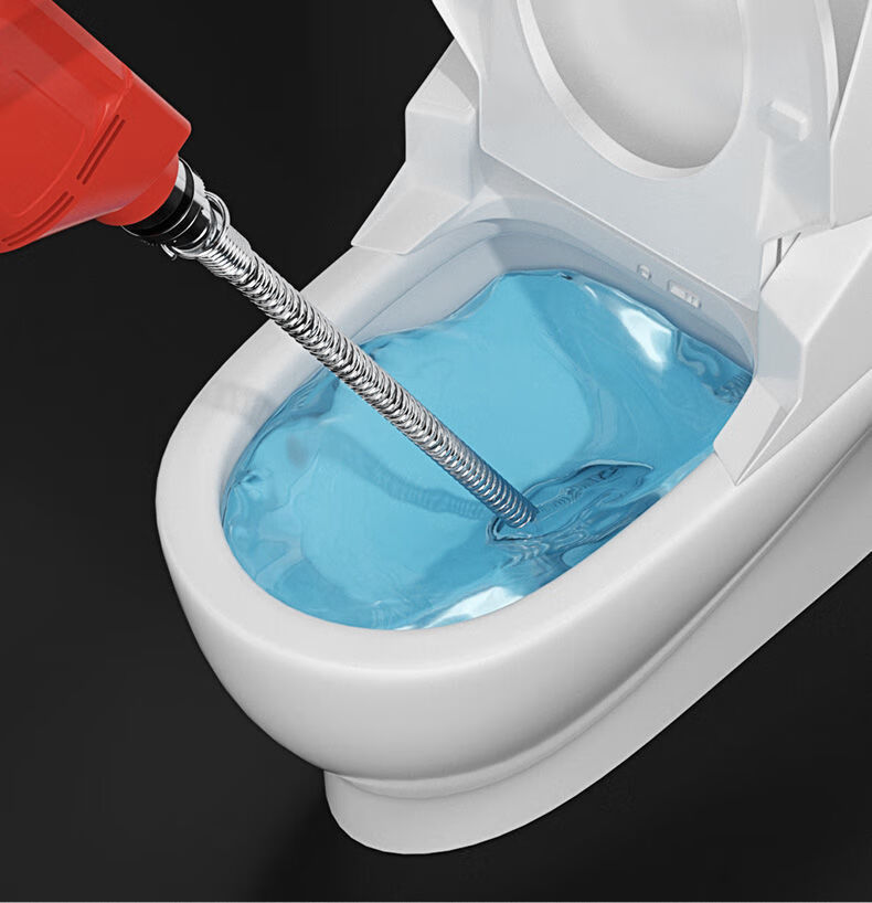 厨房下水道疏通神器专用工具电动管道疏通机一炮通厕所马桶疏通器5米