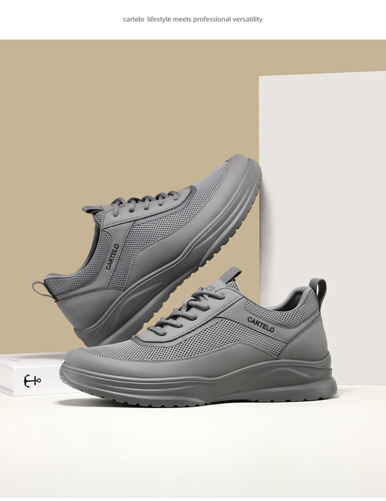 CARTELO Genuine Leather Men's Shoes, 2026 Autumn New Business Casual Sports Soft-Soled Versatile Hiking Travel Commuting Dad Shoes 21