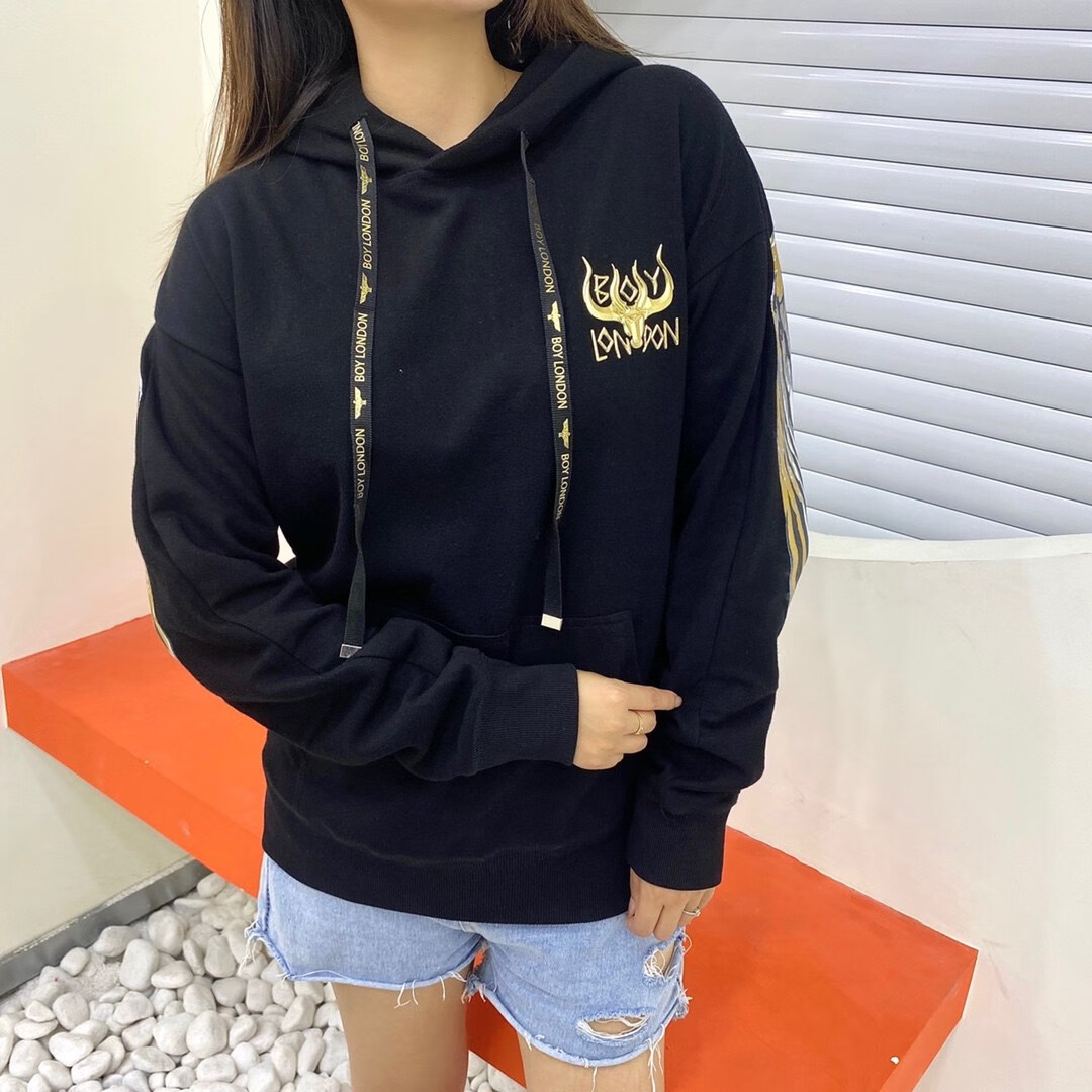 boy卫衣女老鹰刺绣恶魔翅膀情侣男秋冬长袖连帽衫上衣 粉 xs【图片